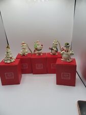 Lenox Very Merry Christmas Porcelain Ornaments Set of 5 Penguin Bear Tree Santa picture