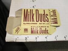 MILK DUDS Holloway's 1960s chocolate caramel candy box movie theater size 7/8oz picture