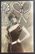 Mint France Picture Postcard 1910s Women At Tennis picture
