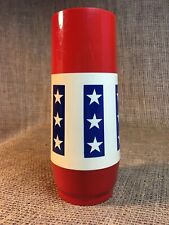 Vintage Thermo Serv Thermos Beverage Bottle Hot Cold Quart Stars & Stripes. picture