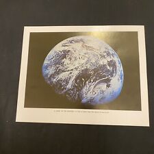 Vintage NASA Photo JEWEL IN THE HEAVENS Earth from Apollo 8 Spacecraft 14 x 11in picture