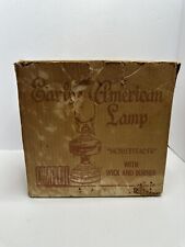 NEW Vintage Early American Lamp Homesteader Red Glass Kerosene Oil 18.5