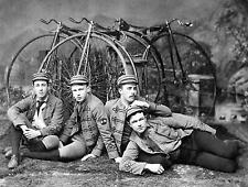 1920s FOUR GENTLEMEN & THEIR PENNY FARTHING BICYCLES Photo  (184-a) picture