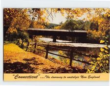 Postcard Housatonic River Bridge West Cornwall Connecticut USA picture