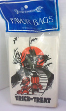 VTG 1991 Halloween Trick or Treat Paper Candy Favor Bags NEW SEALED picture