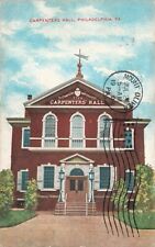 Postcard PA Philadelphia Carpenters Hall 1909 Meeting Place Commonwealth picture