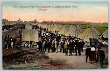 Chicago Camp Grant~Regulars (Civil Ward Soldiers?) Fort Sheridan Tents 1911 picture
