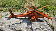 Wood Airplane UH-64 Apache Helicopter  Handmade With Genuine Mahogany Wood picture