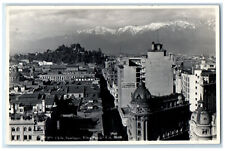 c1940's Partial View Santiago Chile Vintage Unposted RPPC Photo Postcard picture