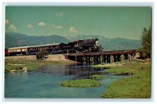c1940s The Heber Creeper Train Crossing Spring Creek and Heber Valley Postcard picture