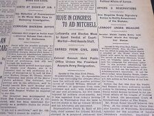 1925 DECEMBER 19 NEW YORK TIMES - MOVE IN CONGRESS TO AID MITCHELL - NT 5400 picture