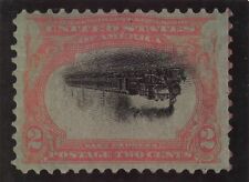 Postcard US Stamps Scott #295: 1901 2c Empire State Express Train INVERTED picture