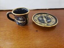 V. Stakias Designs 24K Gold Hand Painted Cup & Saucer, Made in Greece picture