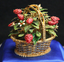 VTG Gorham JANE HUTCHESON GOLD BASKET OF FLOWERS Strawberry Fleurs des Siecles picture