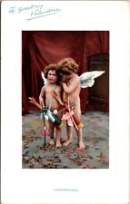 Tuck  Valentine Postcard Conspirators Love's Pleading Series 136 Cupid     1339 picture