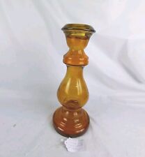 1970's Amber Vintage Glass Candle Holder 15