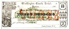 Washington County Script $3 - Obsolete Note - Paper Money - US - Obsolete picture