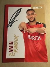 Amin Farouk,  Germany 🇩🇪 SV Wehen Wiesbaden 2023/24 hand signed picture