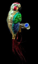 Vintage PARROT BIRD Clip On Christmas Ornament Germany Discovery Channel Store picture