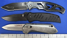 Gerber Swagger, Highbrow A/O & Paraframe XL Tanto Folding Pocket Knives Lot of 3 picture