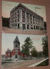 ONEONTA NY - TWO 1916POSTCARDS - THE ONEONTA - BAPTIST CHURCH on CHESTNUT STREET picture