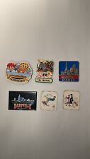 Vintage Lot of 6 Miscellaneous Souvenir Refrigerator Magnets. USED  picture