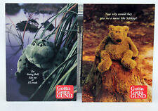 NEW 2 Different Gotta Getta GUND Stuffed Bear & Frog - Maxracks 4x6 Postcards picture