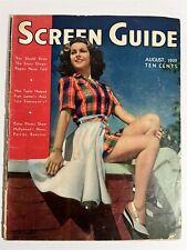 SCREEN GUIDE MAGAZINE AUGUST 1939 MOVIE MAG JOAN BENNETT COVER picture