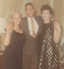 3F Photograph Handsome Man With Two Beautiful Women Blonde Brunette 1966 Swinger picture