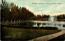 c1910's Fountain University Park WORCESTER, MA 12905 Antique POSTCARD picture