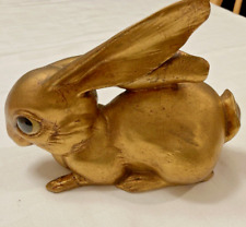 FREEMAN MCFARLIN Gold Leaf Bunny Rabbit Figurine 1950s Signed Anthony Rare VTG picture