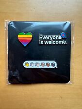 Apple Employee-Only Pin Magnetic Back Set (3 on a card) Pride.  Exclusive & Rare picture