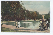 The Pond Westmount Park Postcard Montreal Quebec Canada Bicycle c1908 picture