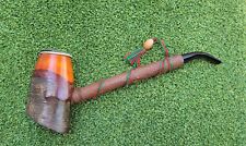 HUGE CHERRYWOOD ESTATE PIPE - 8.5 IN. LONG x 3 IN. TALL BOWL - WINDCAP & BEAD picture
