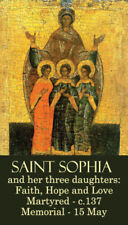 St. Sophia LAMINATED Prayer Card, 5-Pack, with Two Free Bonus Cards Included picture