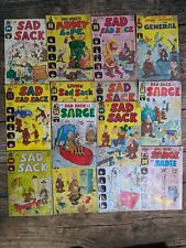 Lot Of 14 Vintage Sad Sack Comic Books 60s/70s 12, 15, & 25 Cent picture