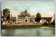 Togus, Maine ME - Beautiful New Barn and Duck Pond - Vintage Postcard - Posted picture