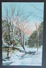 Winter Scene Tully Brook near Athol MA Unposted DB Postcard picture