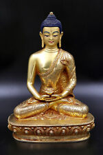 Elegant hand carved Gold Plated Amitabha Buddha Statue 9