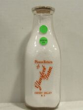TSPQ Milk Bottle Glensfoot Farm Dairy Cherry Valley NY OTSEGO COUNTY 1950 Rare picture
