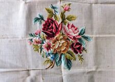 Antique Needlepoint Floral Canvas picture
