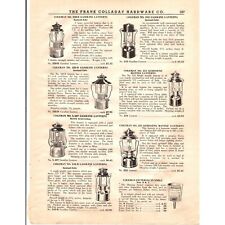 The Frank Colladay Hardware Co Page 167-168 Coleman Lanterns Lamps VTG 1930's picture