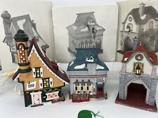 Department 56 Elfin Snow Cone Works Gate House Beard Barber Christmas LOT of 3 picture