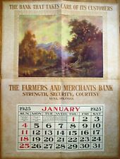 Mena, AR 1925 Advertising Calendar/GIANT 35x47 Poster: Farmers Bank - Arkansas picture