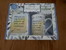 Bay Island Daily Blessings Ceramic Plaque, Mug, Lemon Tea Footprints  Brand New picture