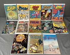 Lot of 13 R L Crumb Freak Brothers 2 3 6 7 Zap 0 1 2 3 4 5 9 Mr Natural 1 3 picture
