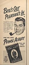 Prince Albert Tobacco Tin Bite's Out Pipe Cigarette Vintage Print Ad 1952 picture