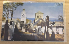 VINT USED 1955 POSTCARD - BURIAL HILL, PLYMOUTH, MASS picture