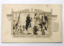 Washington's Birthday, Arrival of Washington at New York Vintage Postcard picture