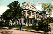 Vintage 1910 Beehive House, Conductors Salary, Salt Lake City Utah UT Postcard picture